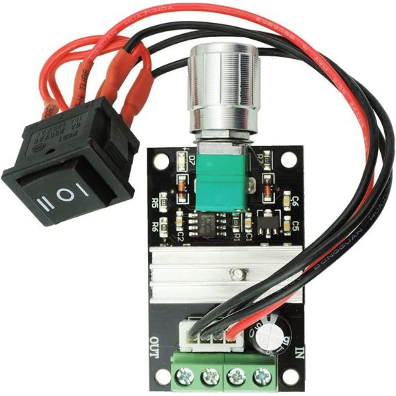 Regolatore di velocità PWM con interruttore 6V 12V 24V 28V 3A 80W Regolatore di velocità PWM con interruttore 6V 12V 24V 28V 3A 80W